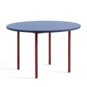 TWO COLOUR round table - red and blue
