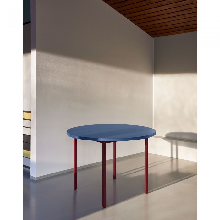 Table TWO COLOUR ronde - rouge et rouge