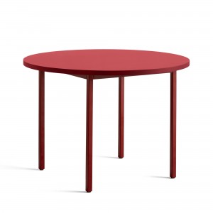 TWO COLOUR round table - red and red