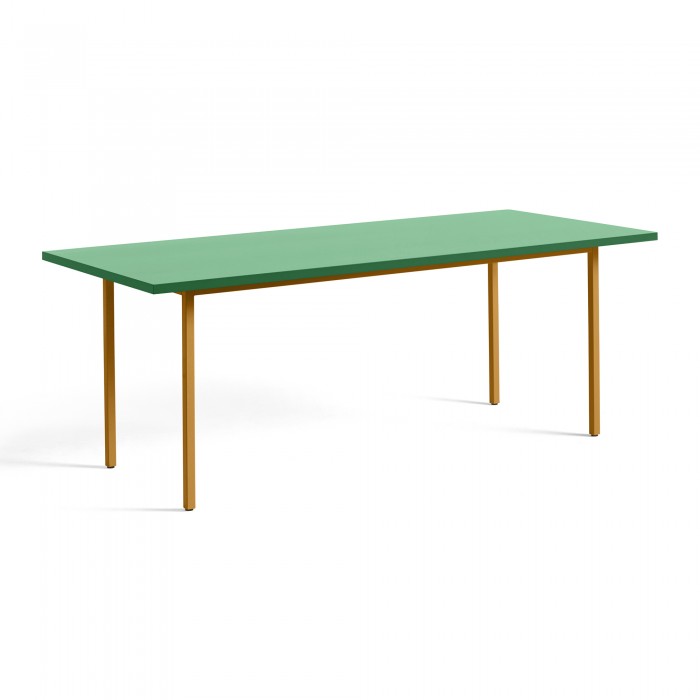 Table TWO COLOUR rectangulaire - jaune et verte