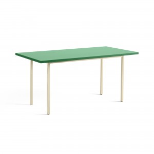 TWO COLOUR rectangular table - ivory and green