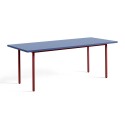 Table TWO COLOUR rectangulaire - rouge et bleue