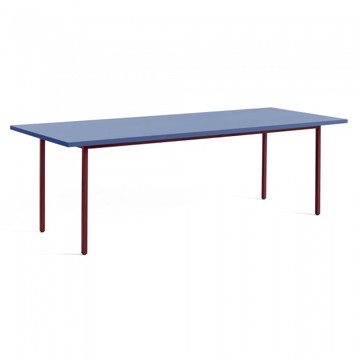 Table TWO COLOUR rectangulaire - rouge et bleue
