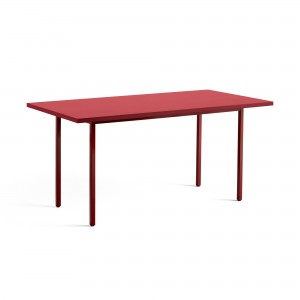 TWO COLOUR rectangular table - red and red