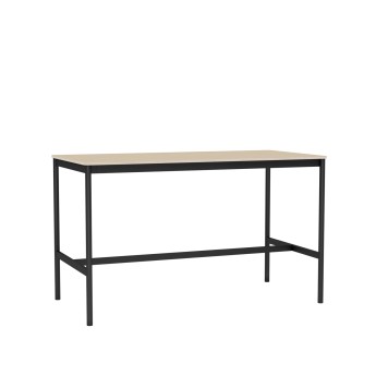Table BASE HIGH noir/chêne