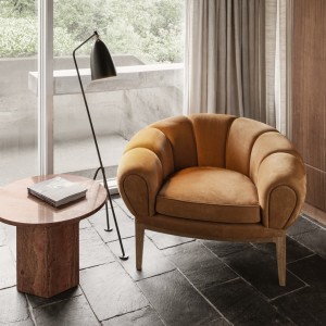 Chaise lounge Croissant - Chêne