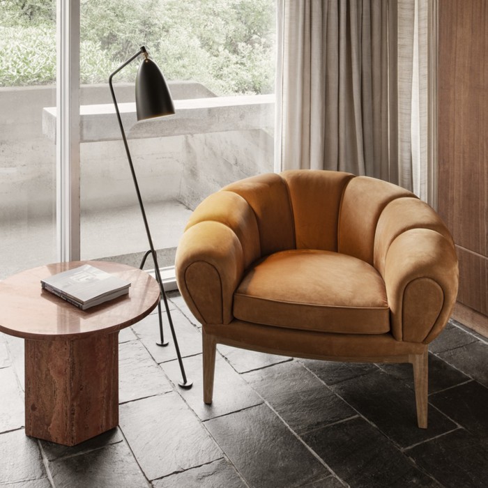 Lounge chair Croissant - Walnut