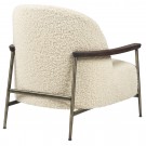 Lounge chair Sejour - Ivory with walnut armrest