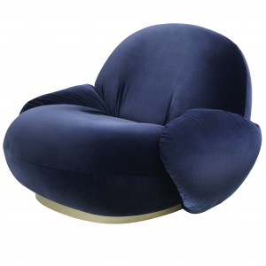 PACHA WITH ARMCHAIR Armchair - Blue velvet