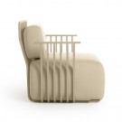 GRILL lounge chair plain with armrests