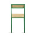 Chaise ALU vert et bois