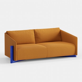 Timber Sofa 3 seater- Mustard