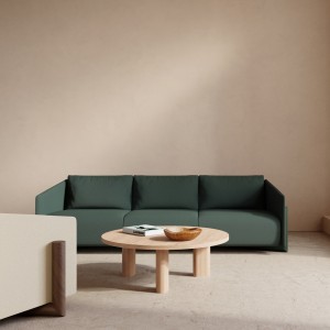 Timber Sofa 4 seater- Green