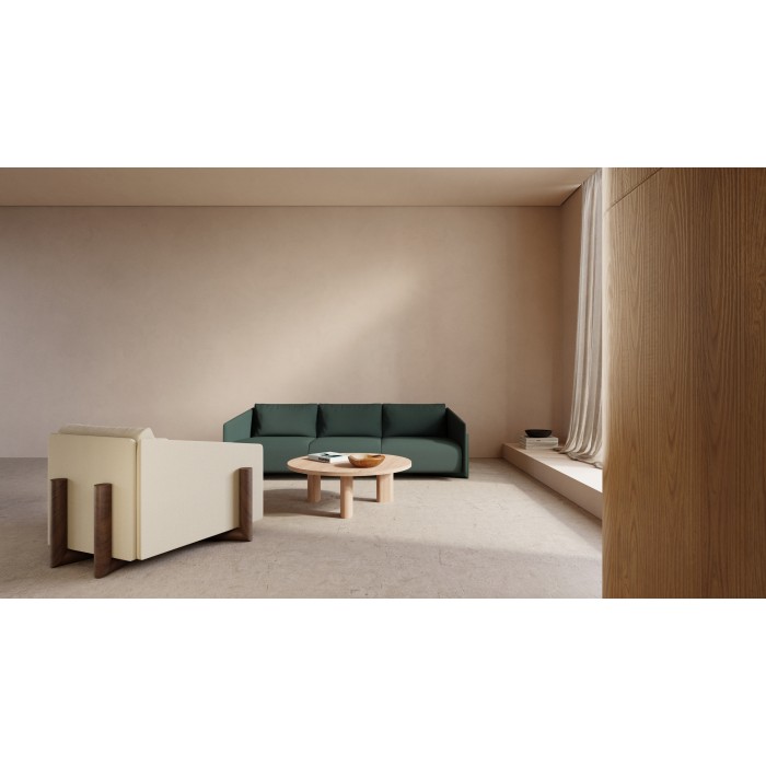 Timber Sofa 4 seater- Green