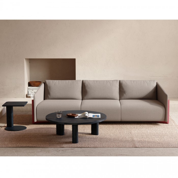 Timber Sofa 4 seater- Grey