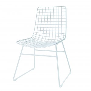 Metal wire chair white