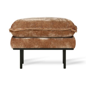 Aged velvet RETRO 2 seater sofa brown