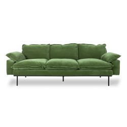 RETRO 3 seater sofa - green velvet