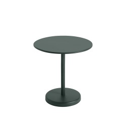 LINEAR Ø 70 cm Café Table - Dark green