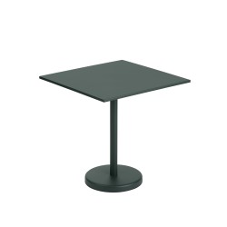 LINEAR 70x70 cm Café Table - Dark green