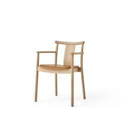 MERKUR Chair with armrests - seat upholstered