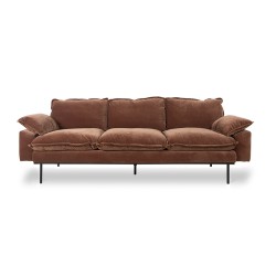 RETRO 3 seater sofa - Royal velvet magnolia