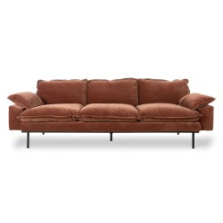 RETRO 4 seater sofa - Royal velvet magnolia