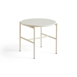 REBAR side table round - beige marble