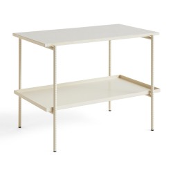 REBAR side table rectangle - beige marble