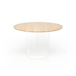 PLATEAU ROUND dining table - transparant