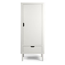 Wardrobe single door - white