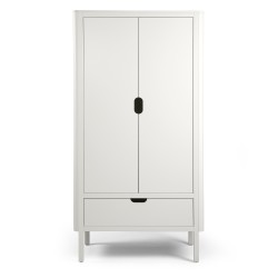 Wardrobe double door - white