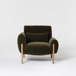 BRUNO armchair - dark green velvet