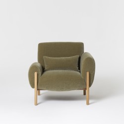BRUNO armchair - light green velvet