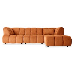 WAVE Sofa - corduroy rib dusty orange