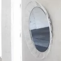Round mirror STILK white