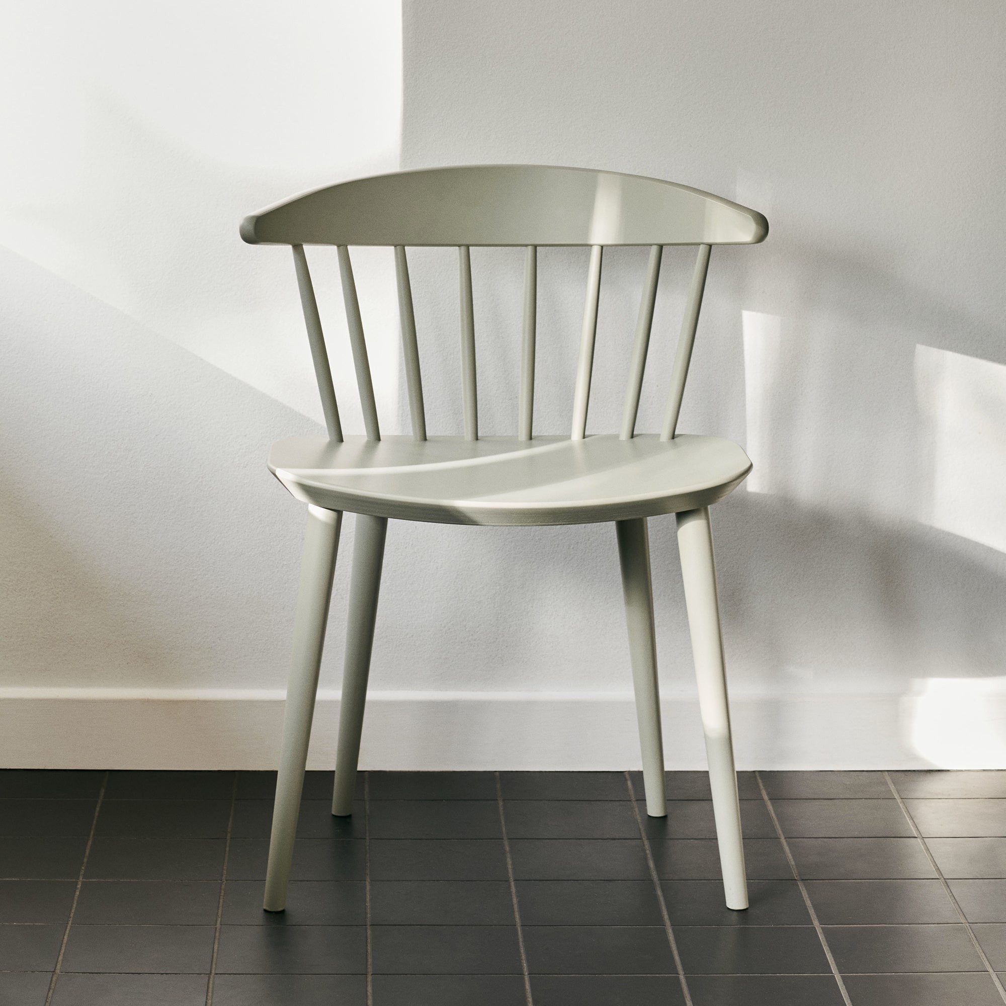 J104 grey chair in warm grey lacquered beech - HAY